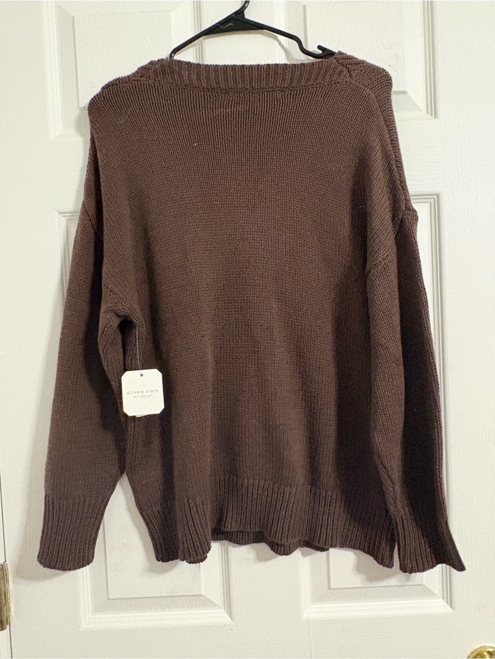 NWOT Oversized Altar’d State Brown Knit Sweater with Horse - Picture 2 of 3